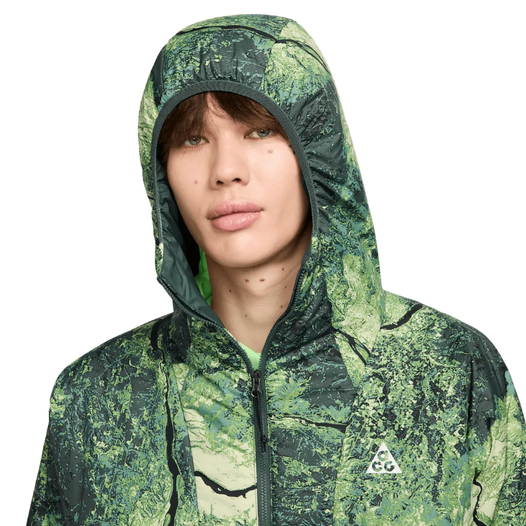 Men's Nike ACG Rope de Dope Allover Print Puffer Jacket - Vintage Green/Summit White