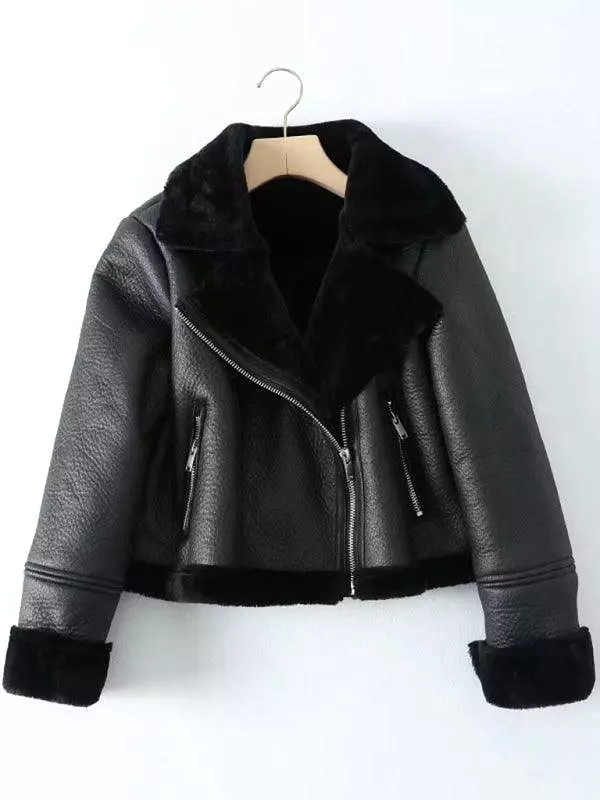 Motorcycle Short Fur Winter Jacket