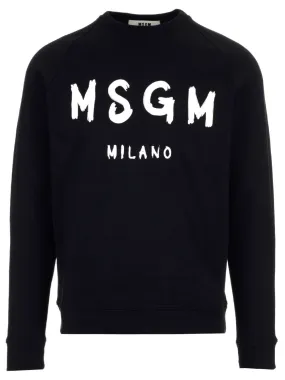 MSGM Logo Printed Crewneck Sweatshirt