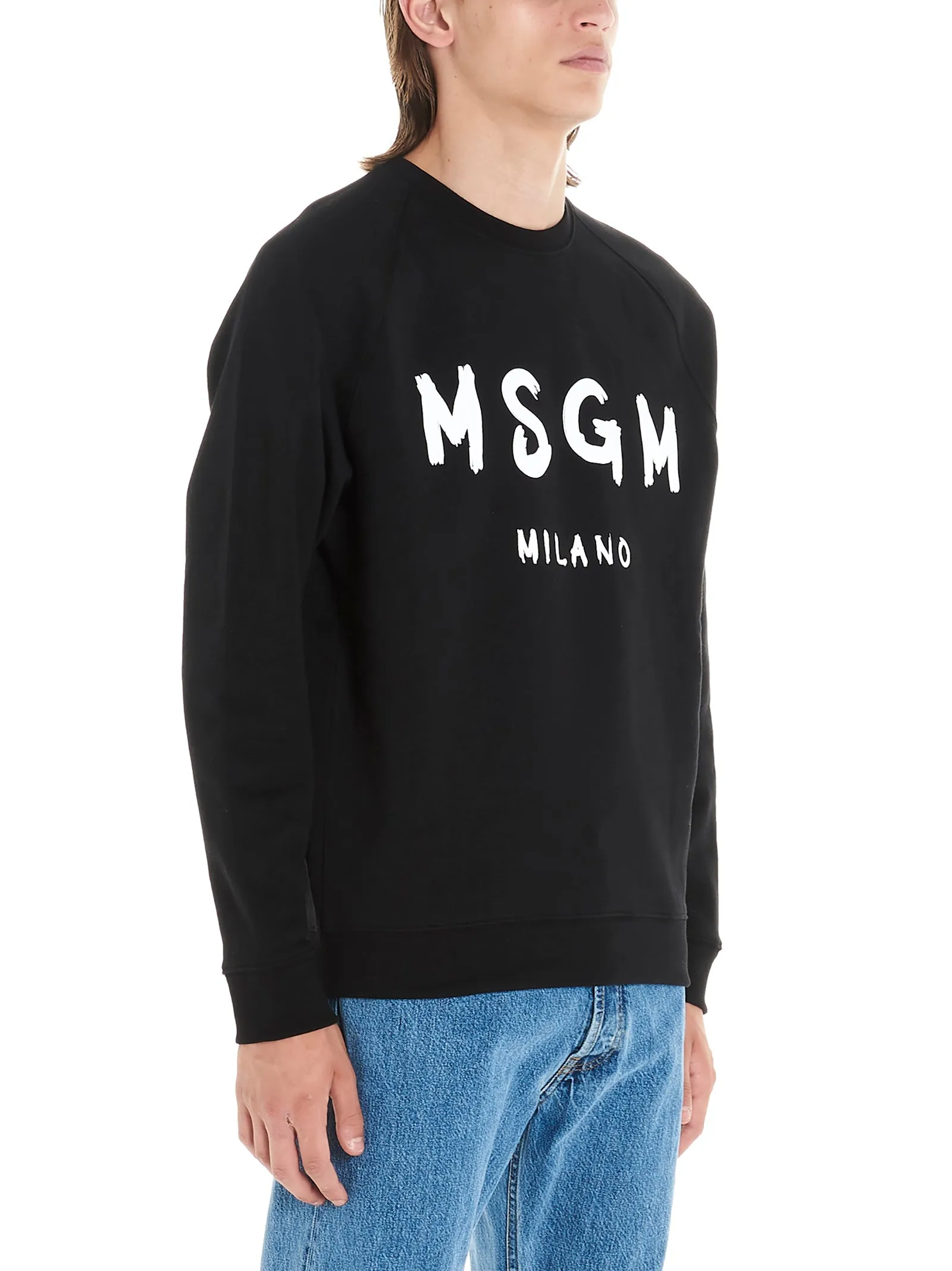 MSGM Logo Printed Crewneck Sweatshirt