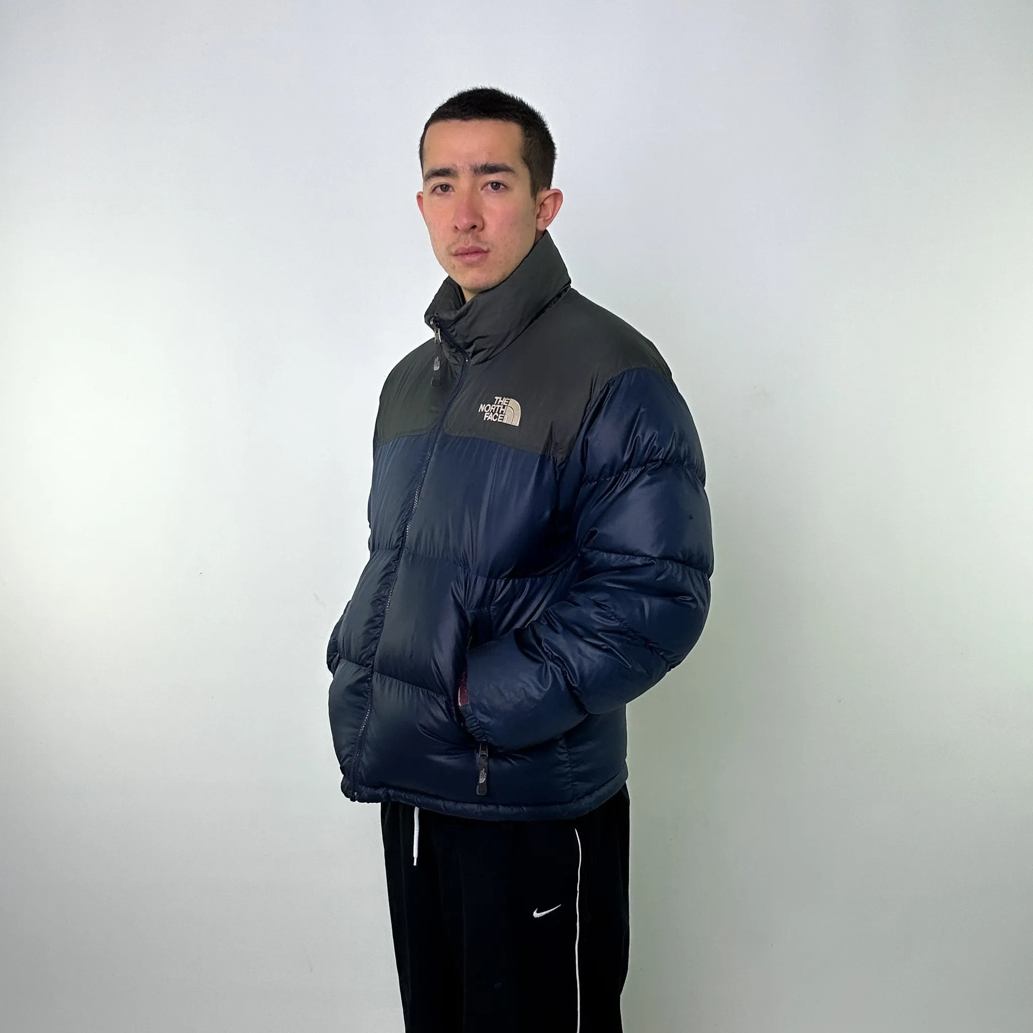 Navy Blue 90s The North Face 700 Series Nuptse Puffer Jacket Coat (L)