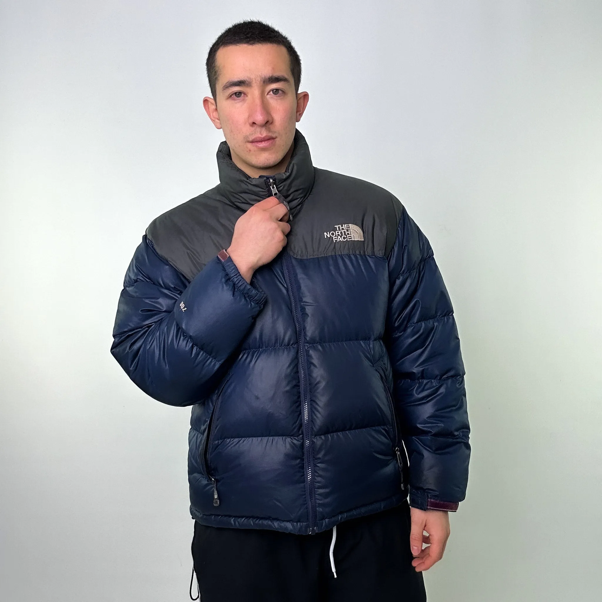 Navy Blue 90s The North Face 700 Series Nuptse Puffer Jacket Coat (L)