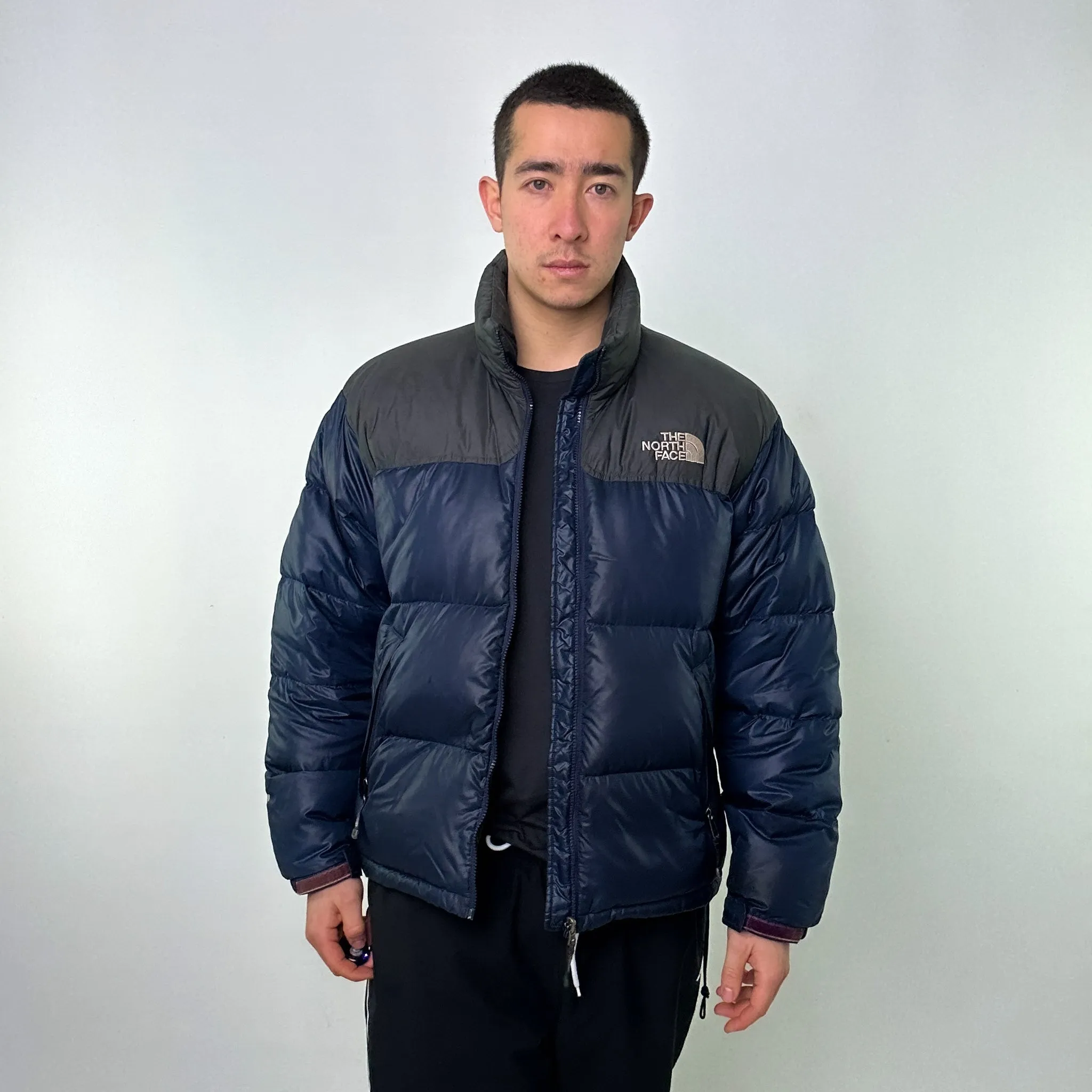 Navy Blue 90s The North Face 700 Series Nuptse Puffer Jacket Coat (L)