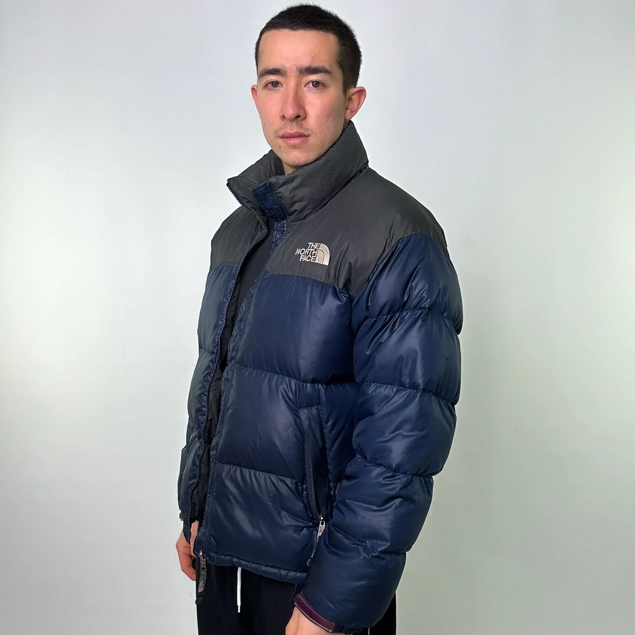 Navy Blue 90s The North Face 700 Series Nuptse Puffer Jacket Coat (L)