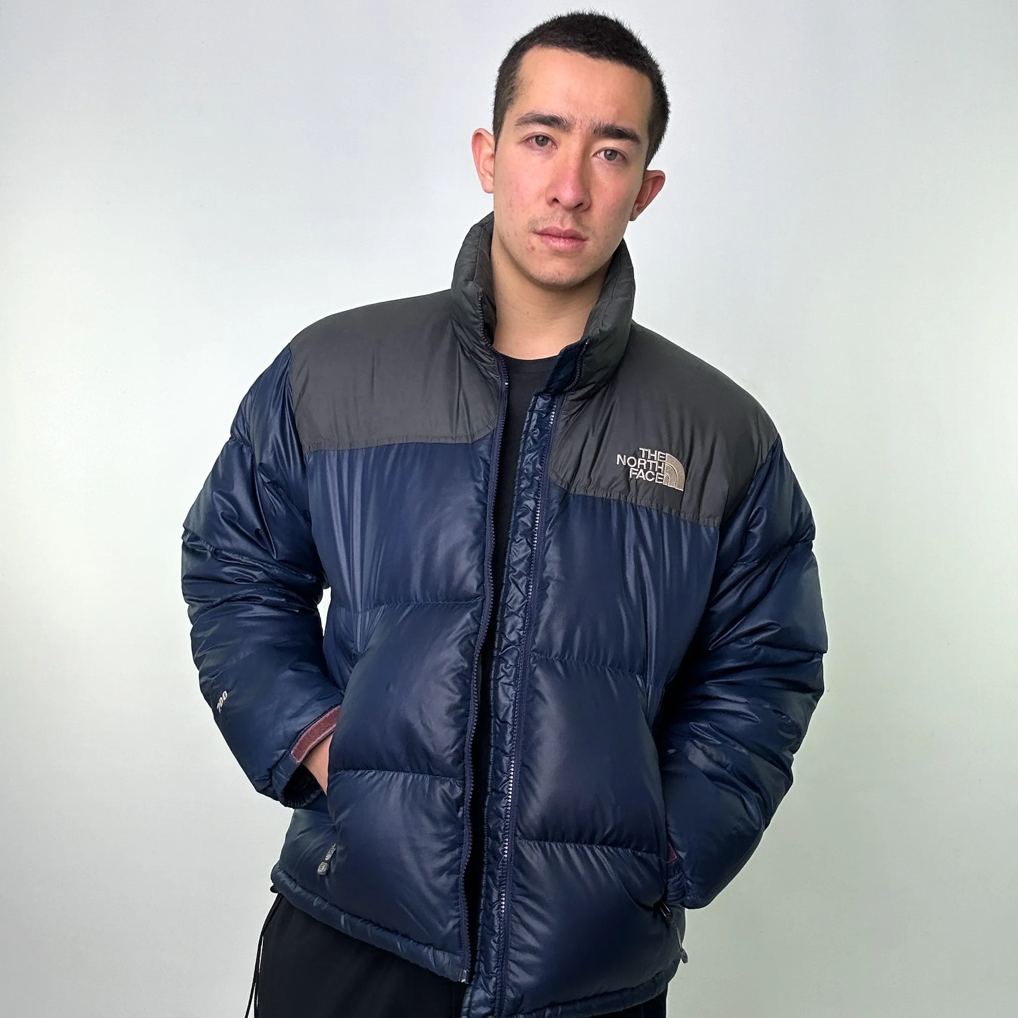 Navy Blue 90s The North Face 700 Series Nuptse Puffer Jacket Coat (L)