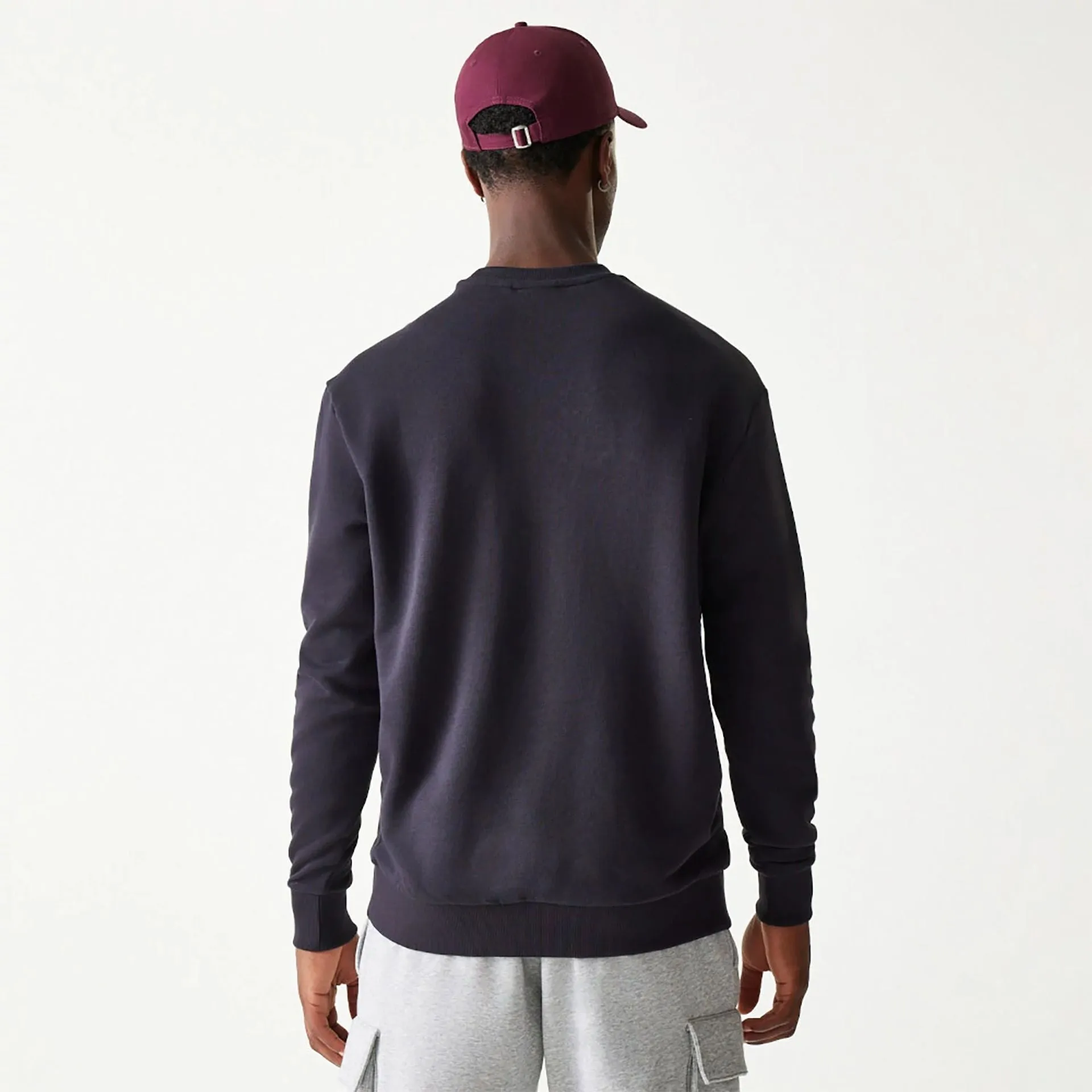 New Era Essential Navy Oversized Crewneck Sweater