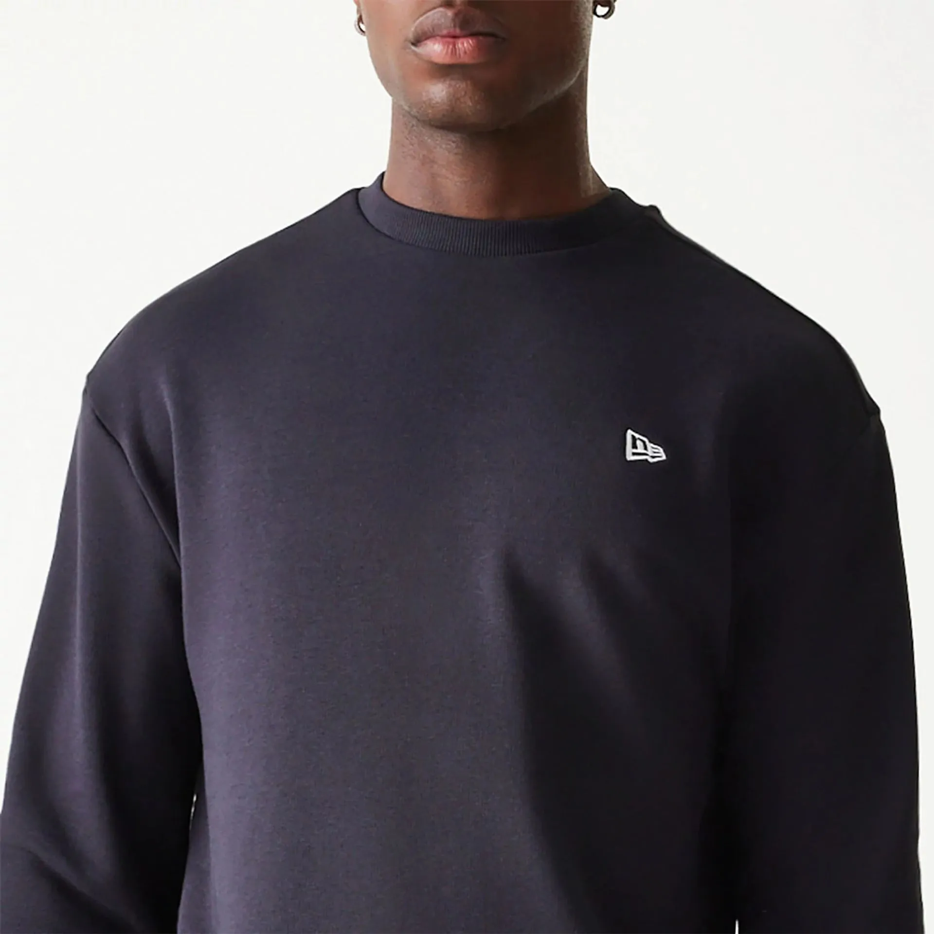 New Era Essential Navy Oversized Crewneck Sweater