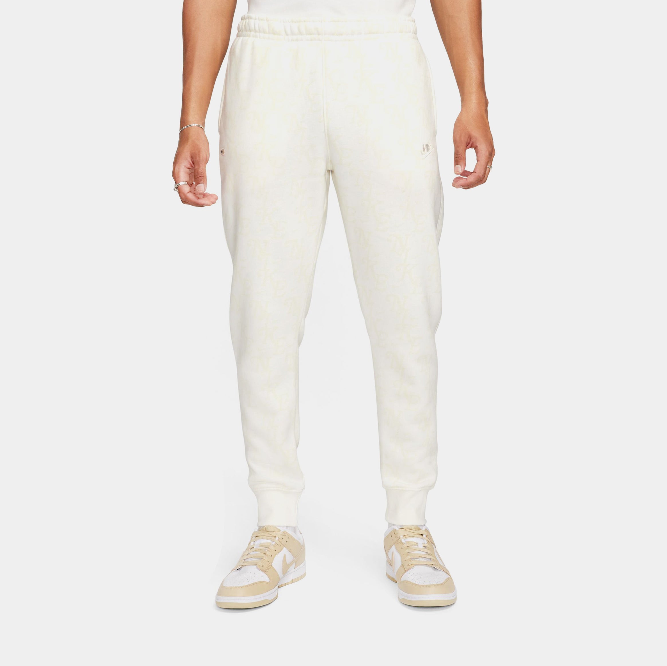 NSW Club LA Monogram Jogger Mens Pants (Beige)