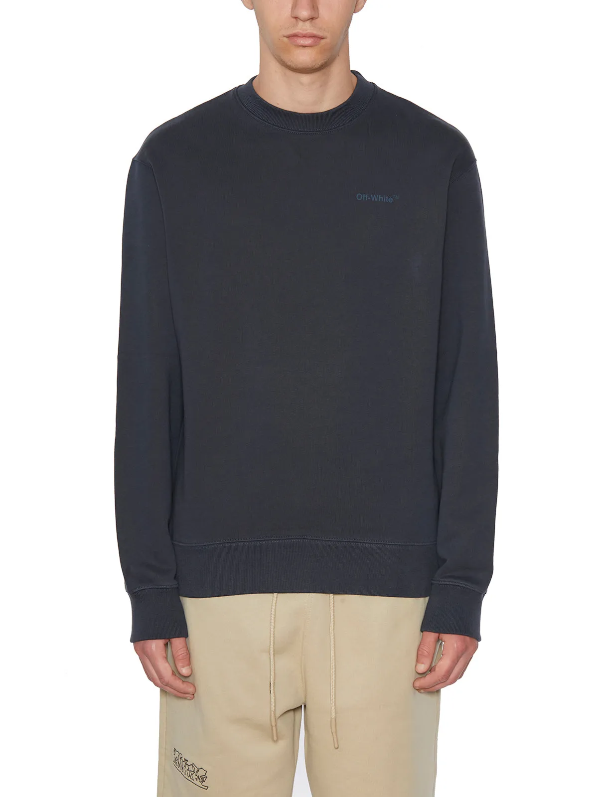 Off-White Diag Crewneck Long-Sleeved Sweatshirt