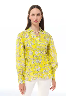 Open Front Floral Shirt