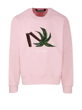 Palm Angels Logo Detailed Crewneck Sweatshirt