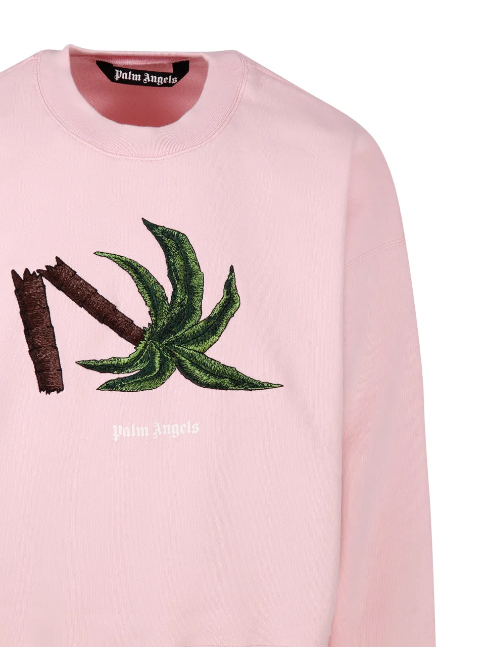 Palm Angels Logo Detailed Crewneck Sweatshirt