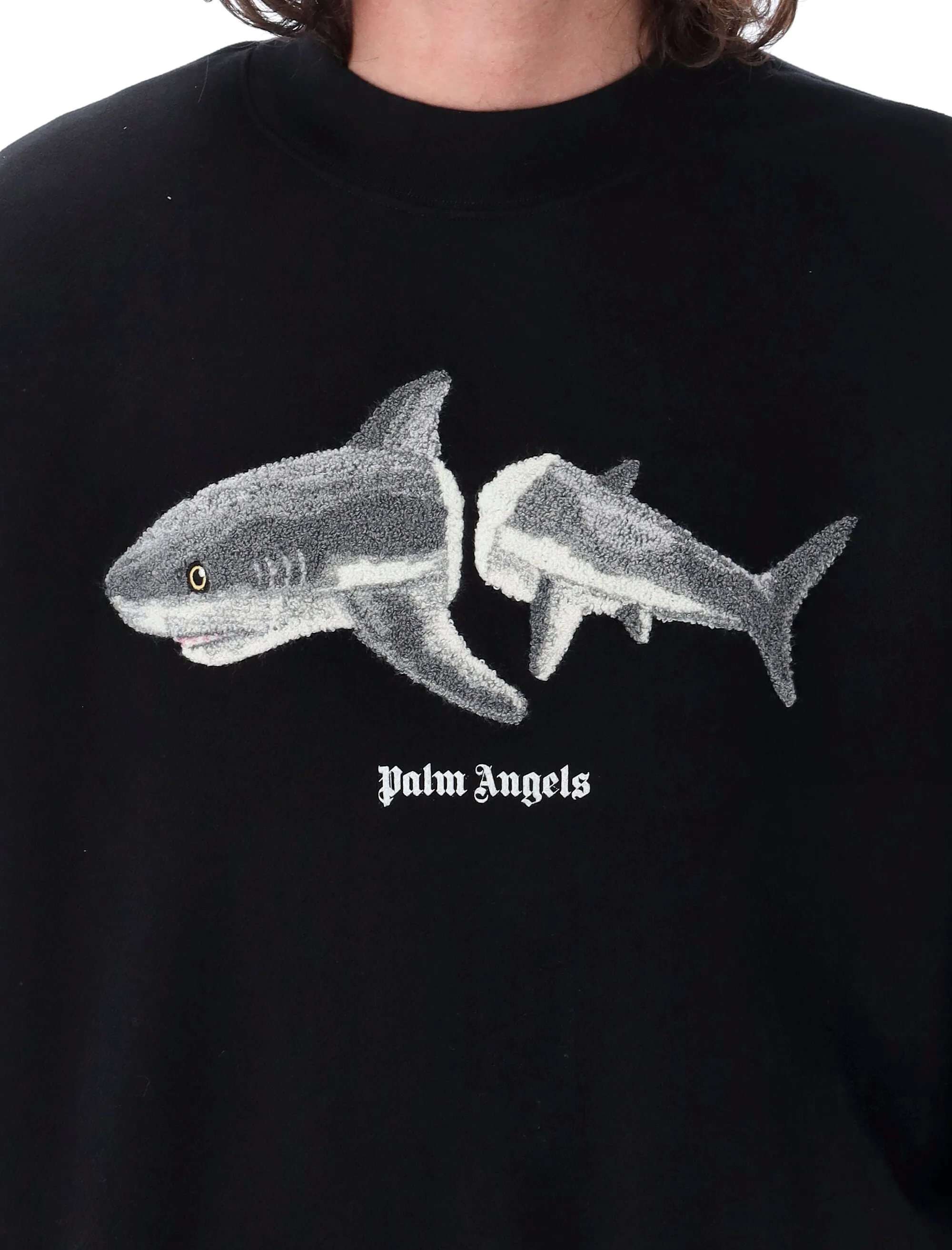 Palm Angels Logo-Print Crewneck Sweatershirt