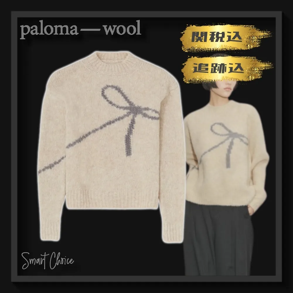 Paloma Wool  |Crew Neck Casual Style Unisex Wool Long Sleeves