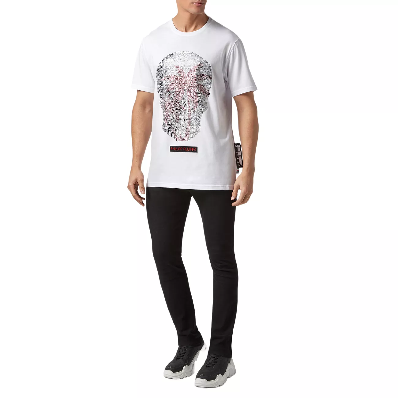 Philipp Plein Platinum Cut Round Neck Aloha Plein Men's T-Shirt