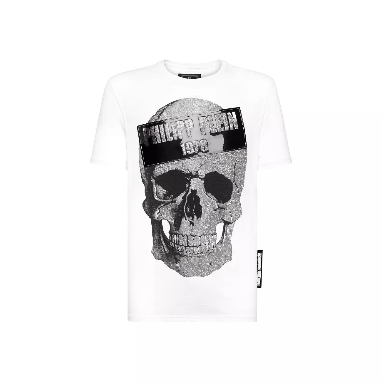 Philipp Plein Platinum Cut Round Neck Skull Men's T-Shirt