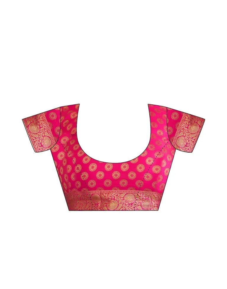 Pink Silk Woven Sarees