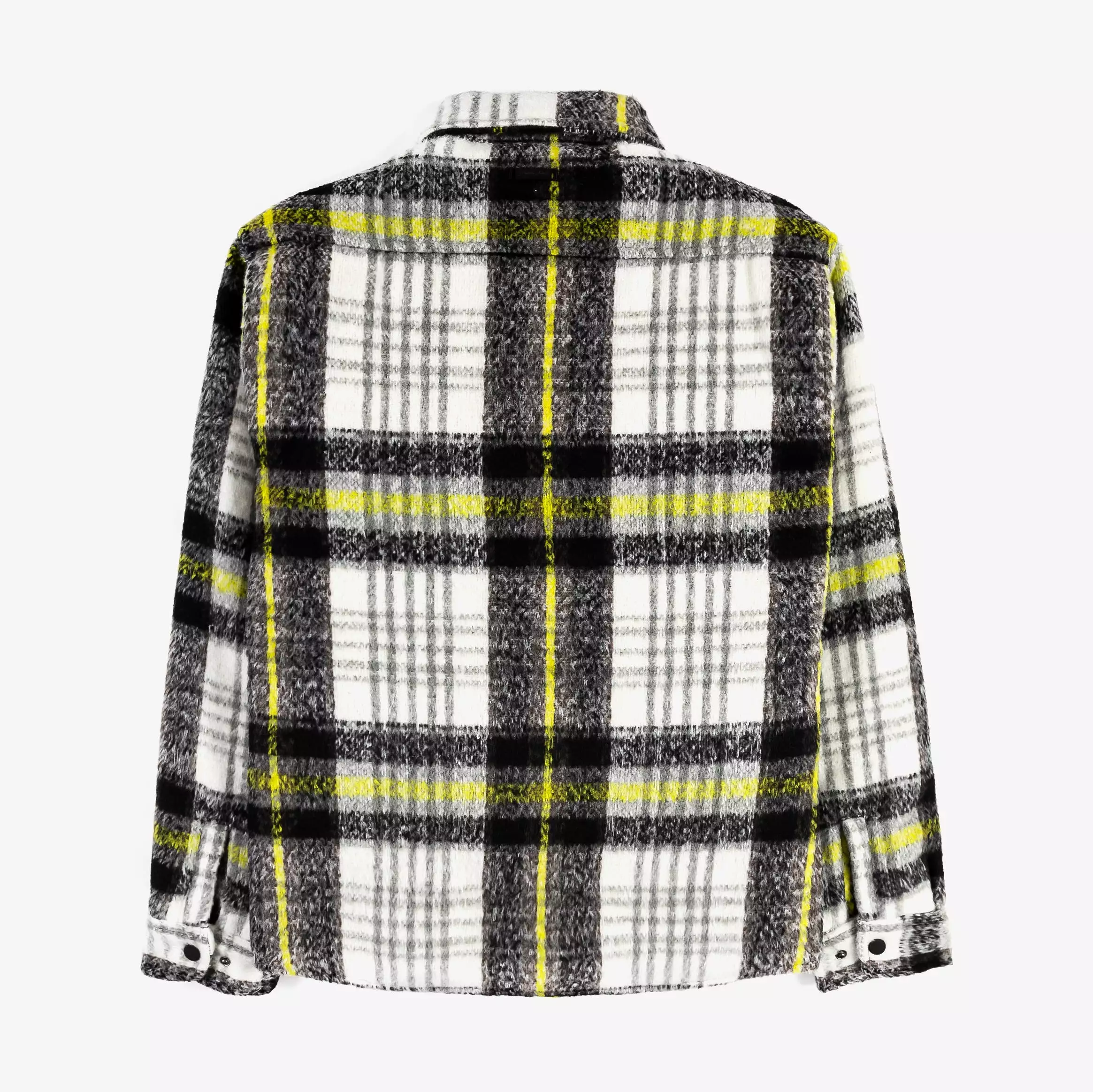 Plaid Mens Jacket (Grey/Yellow)