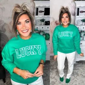 Pot o'Lucky Glitter Puff Sweatshirt