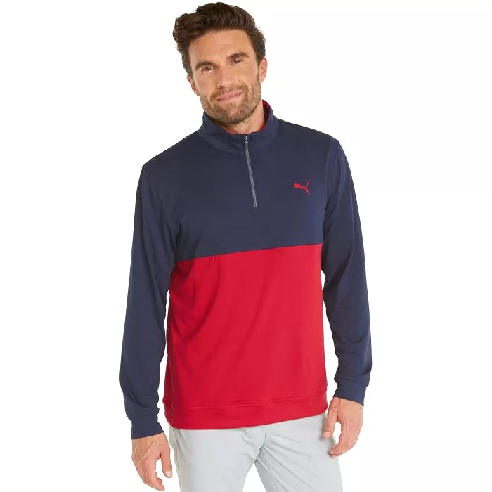 Puma Men's Gamer ColorBlock 1/4 Zip Golf Jacket