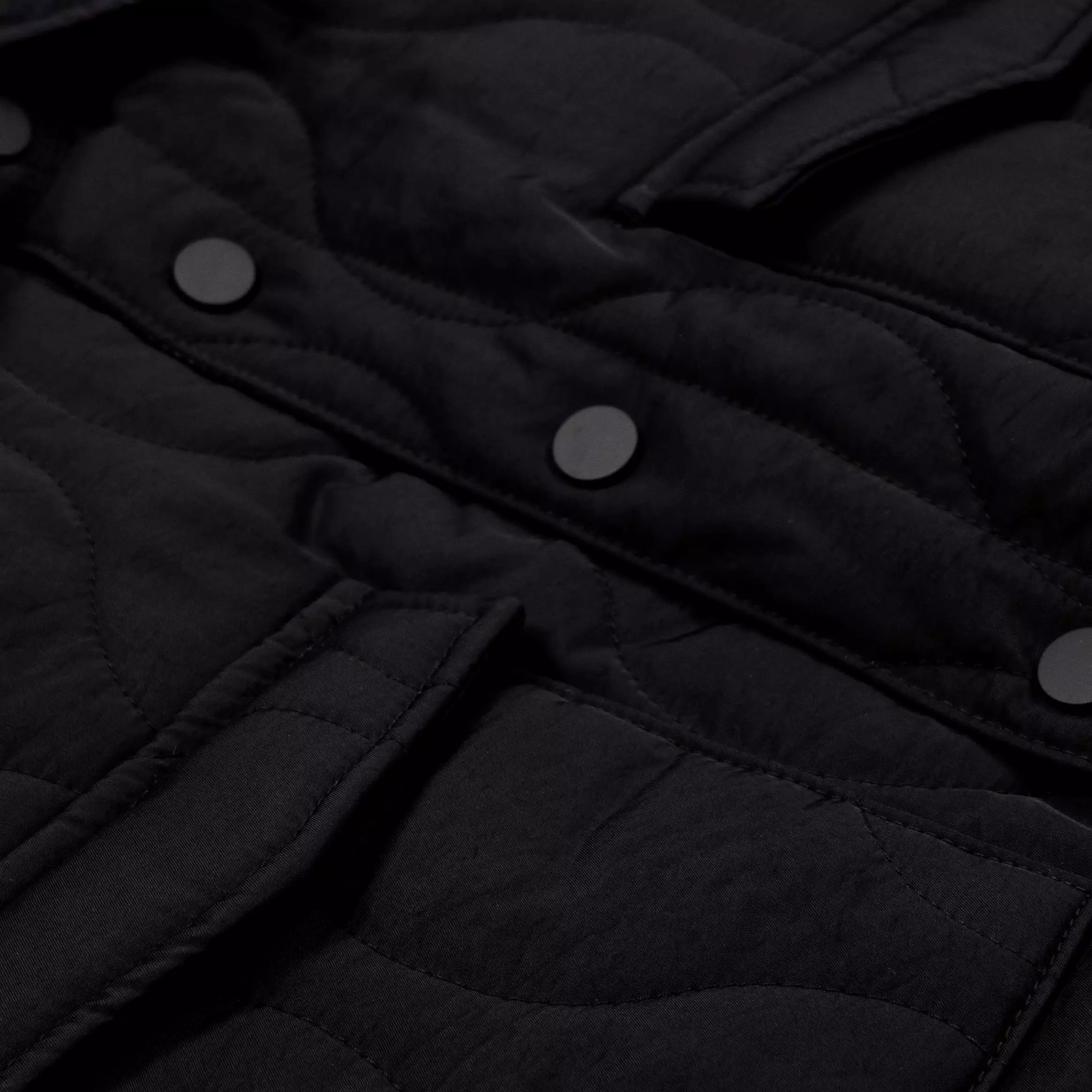 Quilted Woven Mens Jacket (Black)