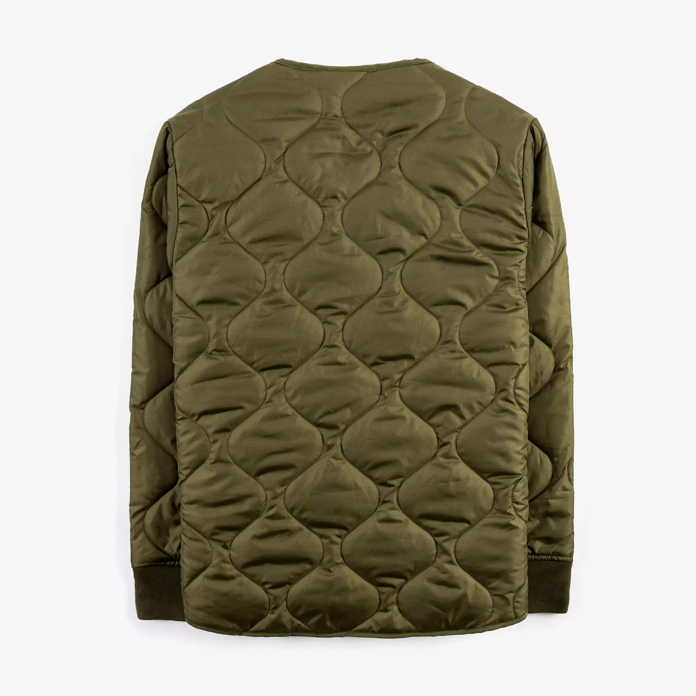 Quilted Woven Mens Jacket (Olive)