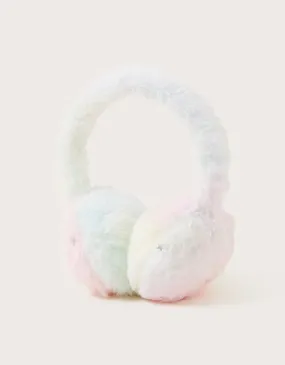 Rainbow Faux Fur Earmuffs