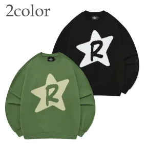 Retriever Club  |Star Unisex Street Style Long Sleeves Khaki Logo Sweaters