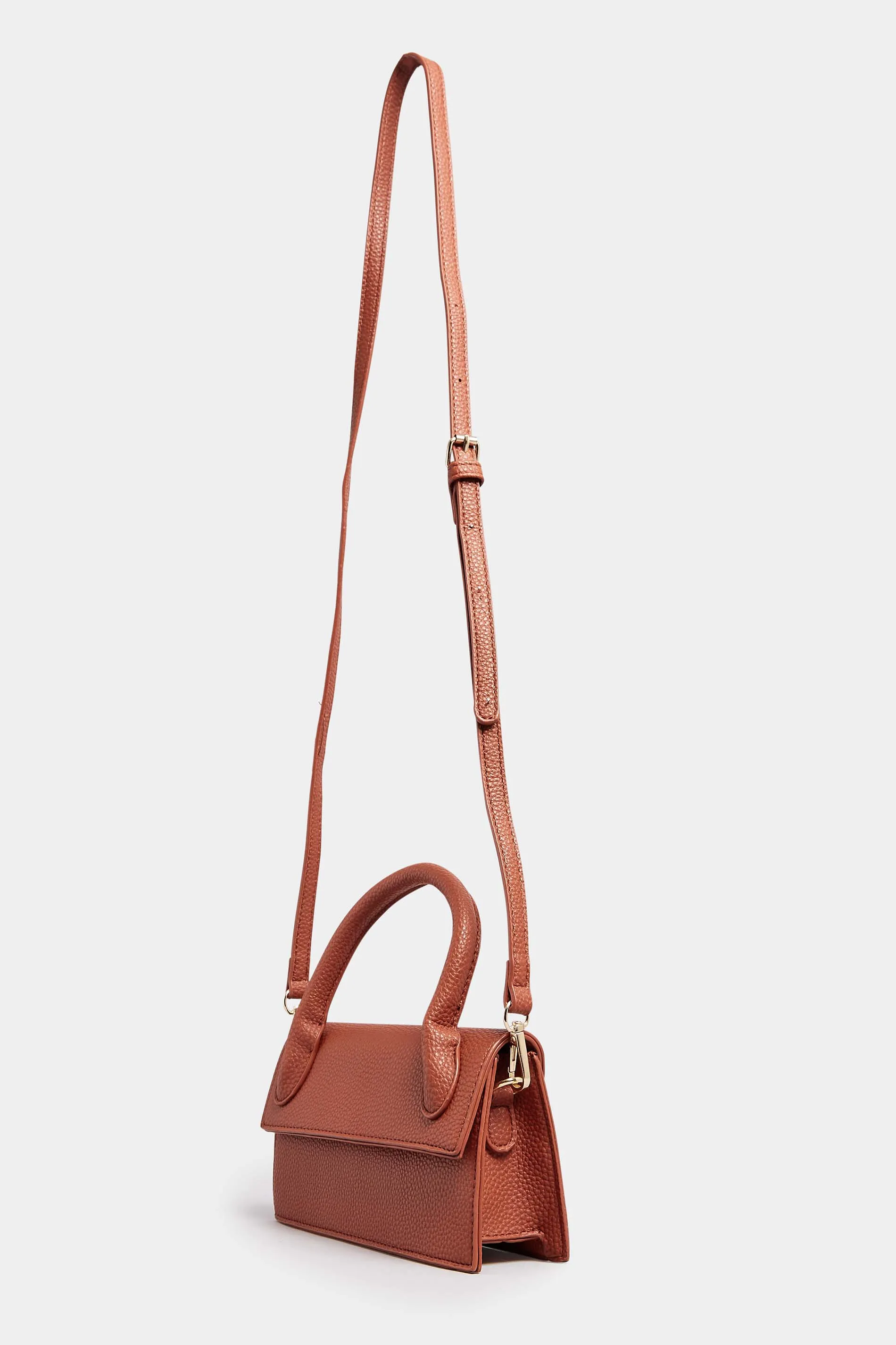 Rust Orange Top Handle Crossbody Bag