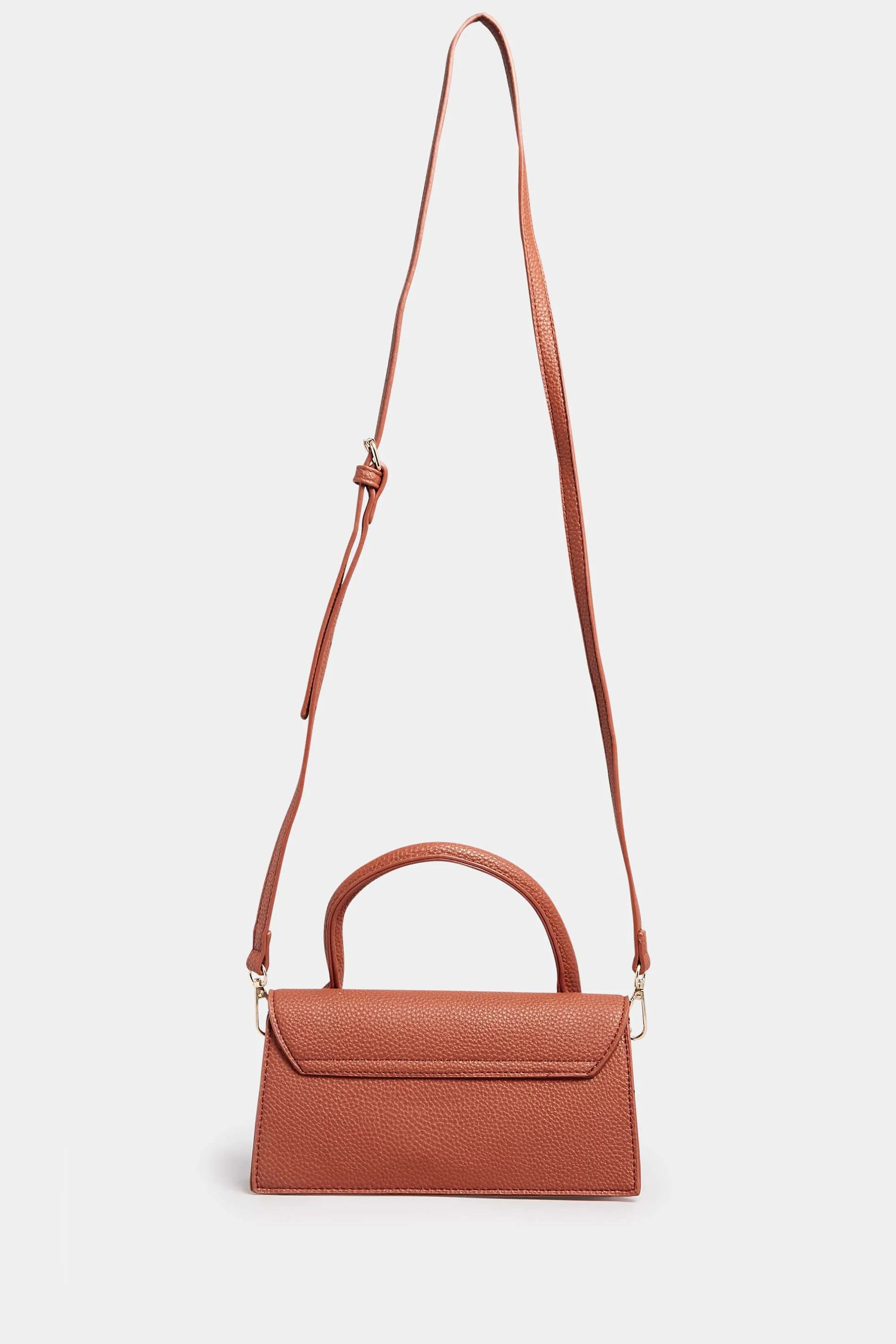 Rust Orange Top Handle Crossbody Bag