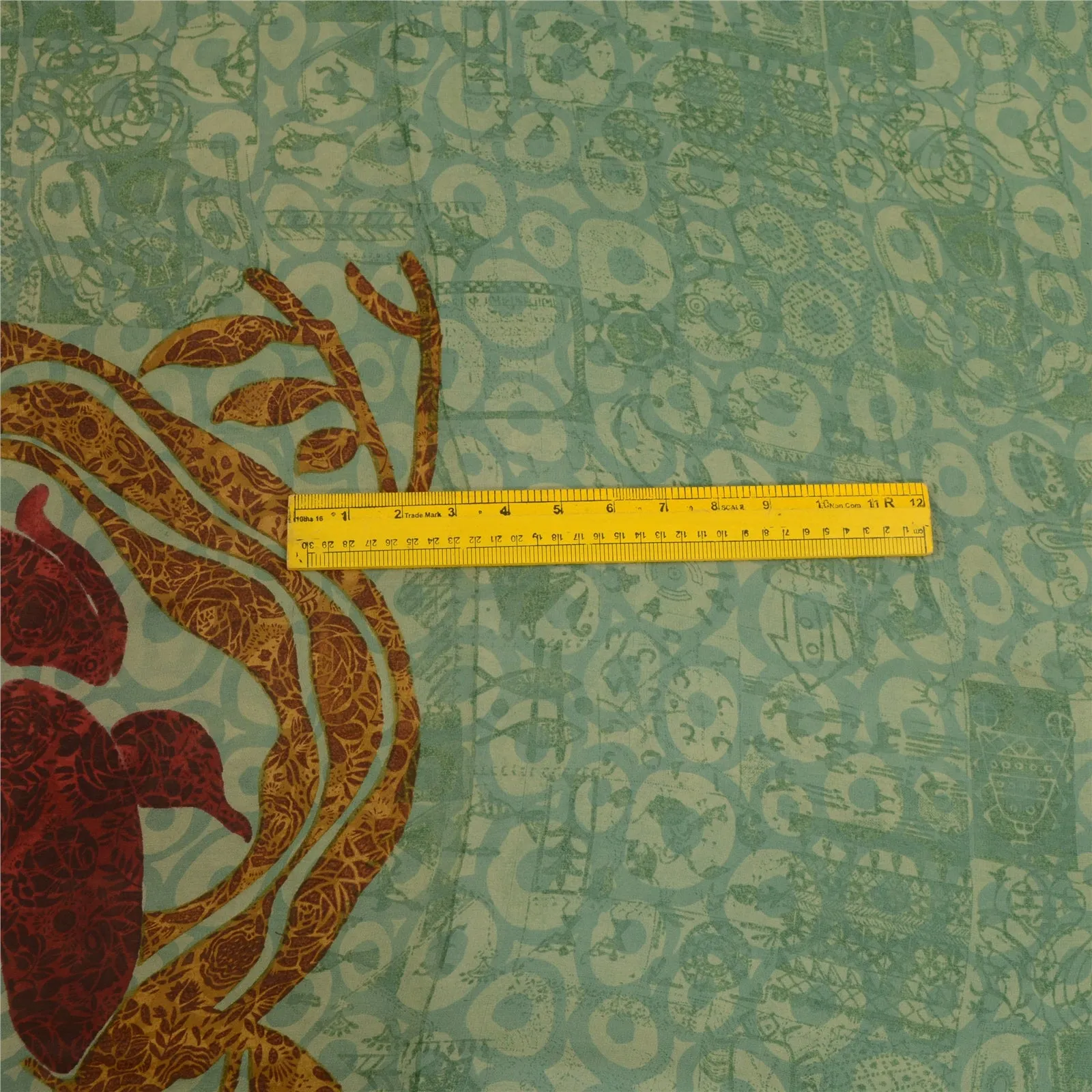 Sanskriti Vintage Green Sarees Pure Georgette Silk Printed Sari Craft Fabric