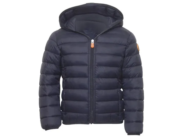 Save The Duck Big Boy's Donny Jacket Hooded Puffer Thyme Blue Berry Size: 6