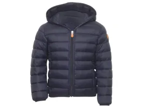 Save The Duck Big Boy's Donny Jacket Hooded Puffer Thyme Blue Berry Size: 8