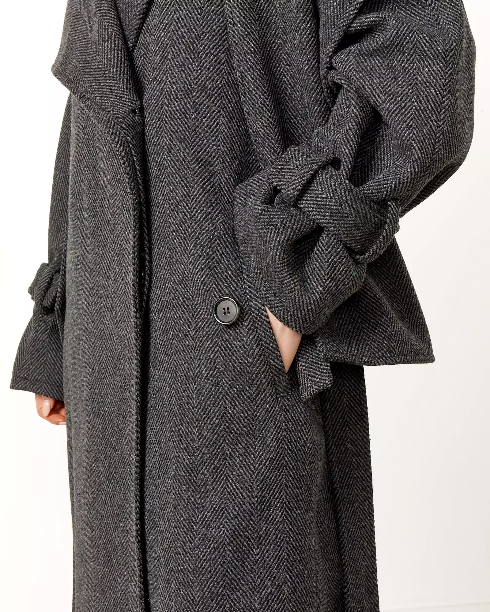 Scarf Collar Trench Coat