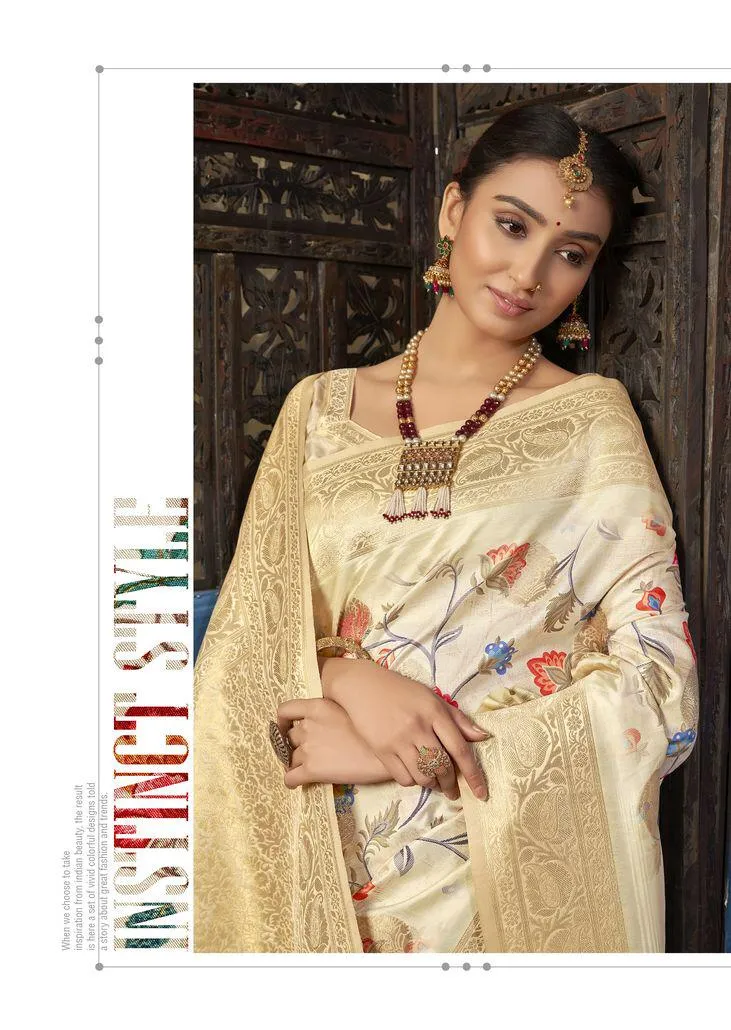 Shakunt Sarees Presents Smaran Silk Printed Fancy Designer Sarees