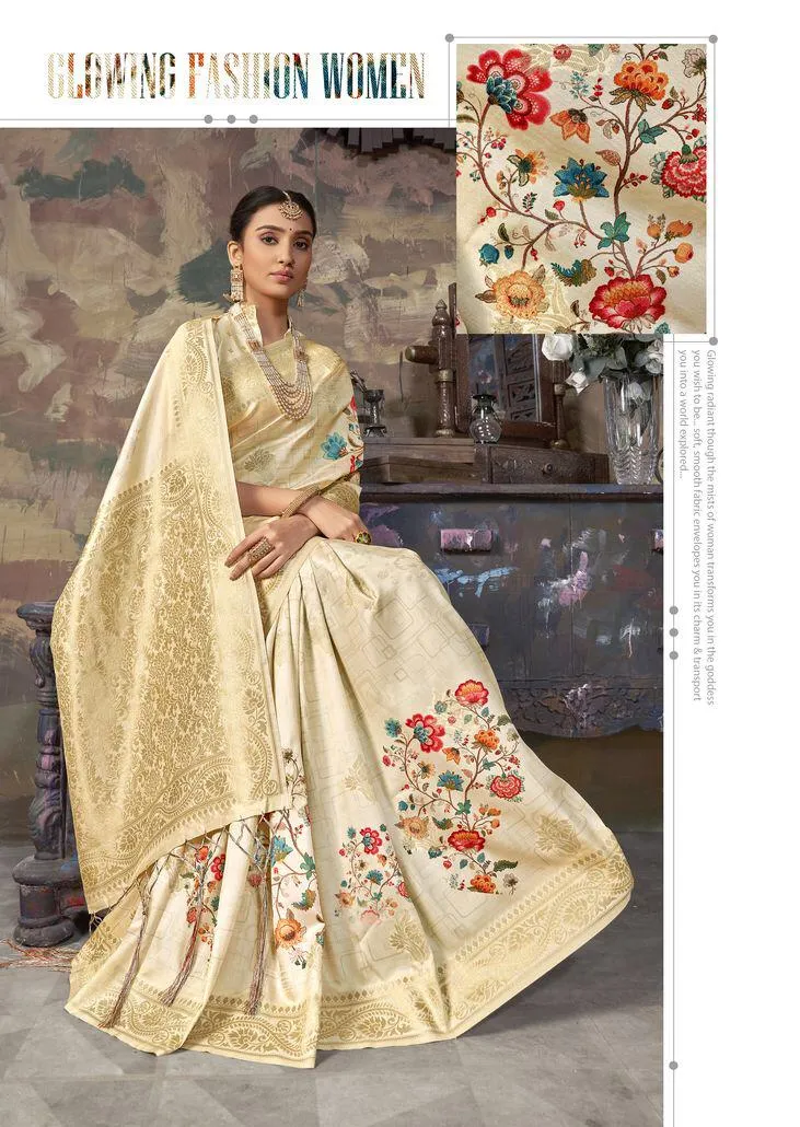 Shakunt Sarees Presents Smaran Silk Printed Fancy Designer Sarees