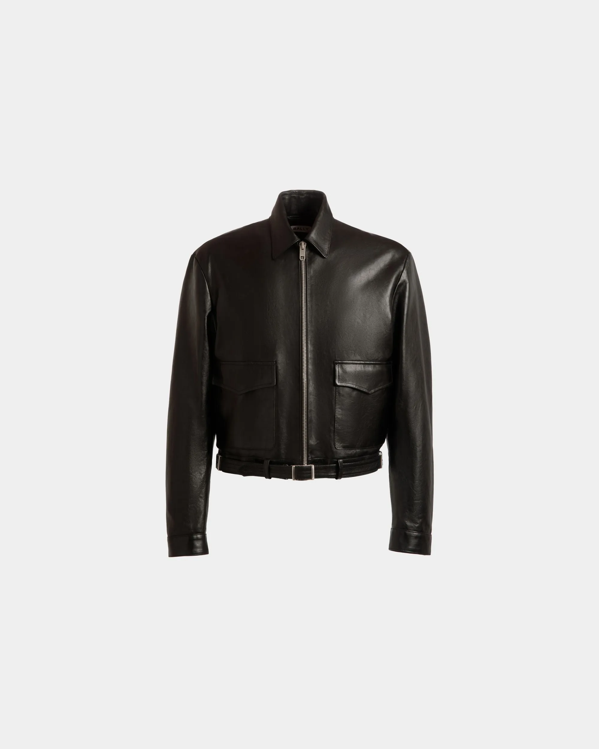 Shirt Jacket In Black Leather 