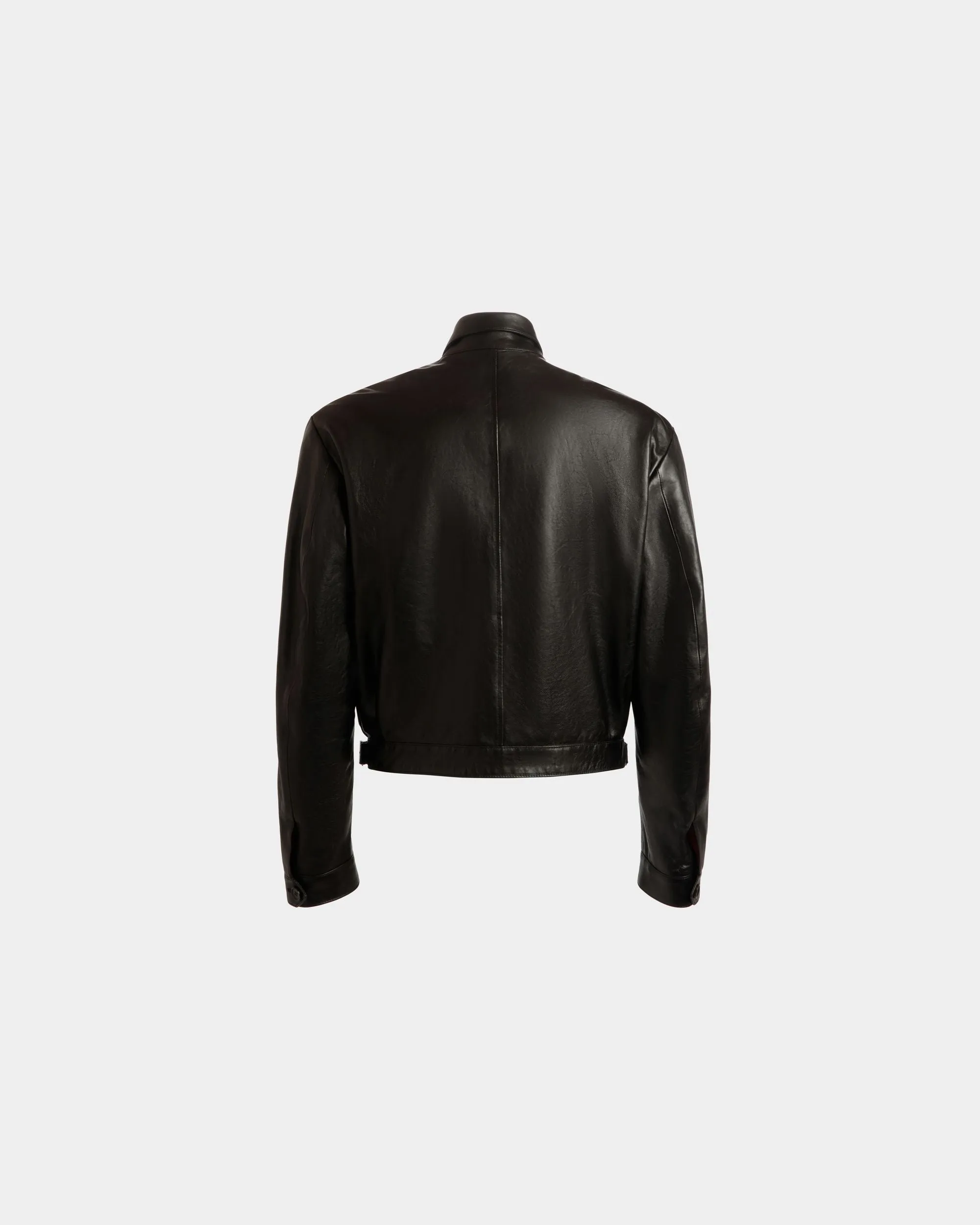 Shirt Jacket In Black Leather 