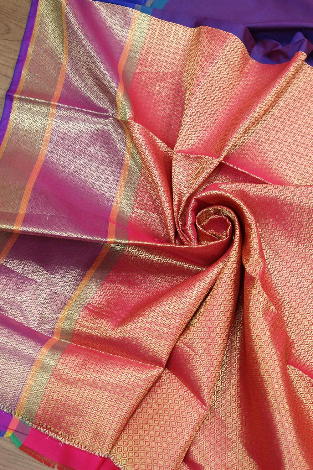 Shop the Latest Handloom Banarasi Silk Sarees in Purple Online