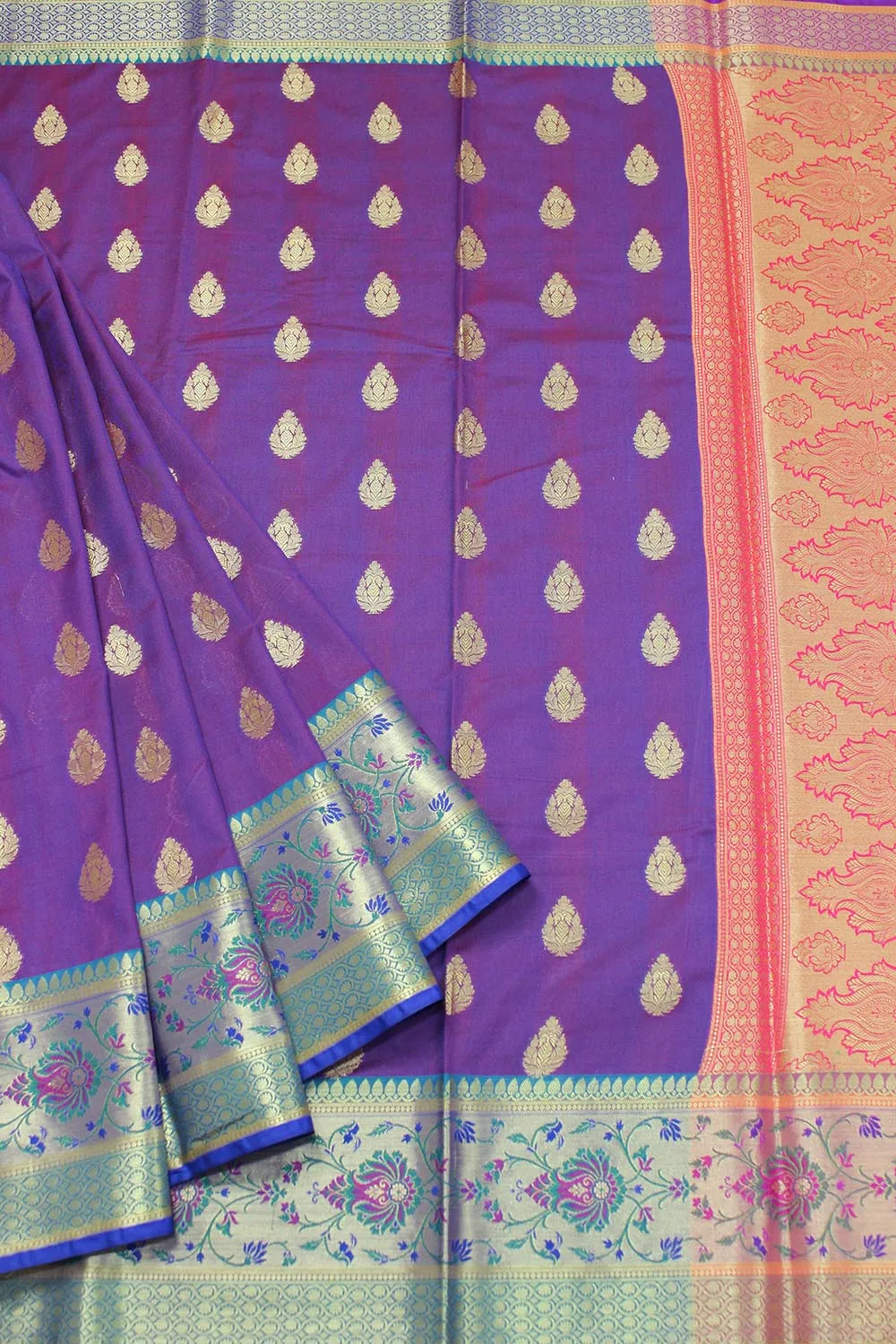 Shop the Latest Handloom Banarasi Silk Sarees in Purple Online