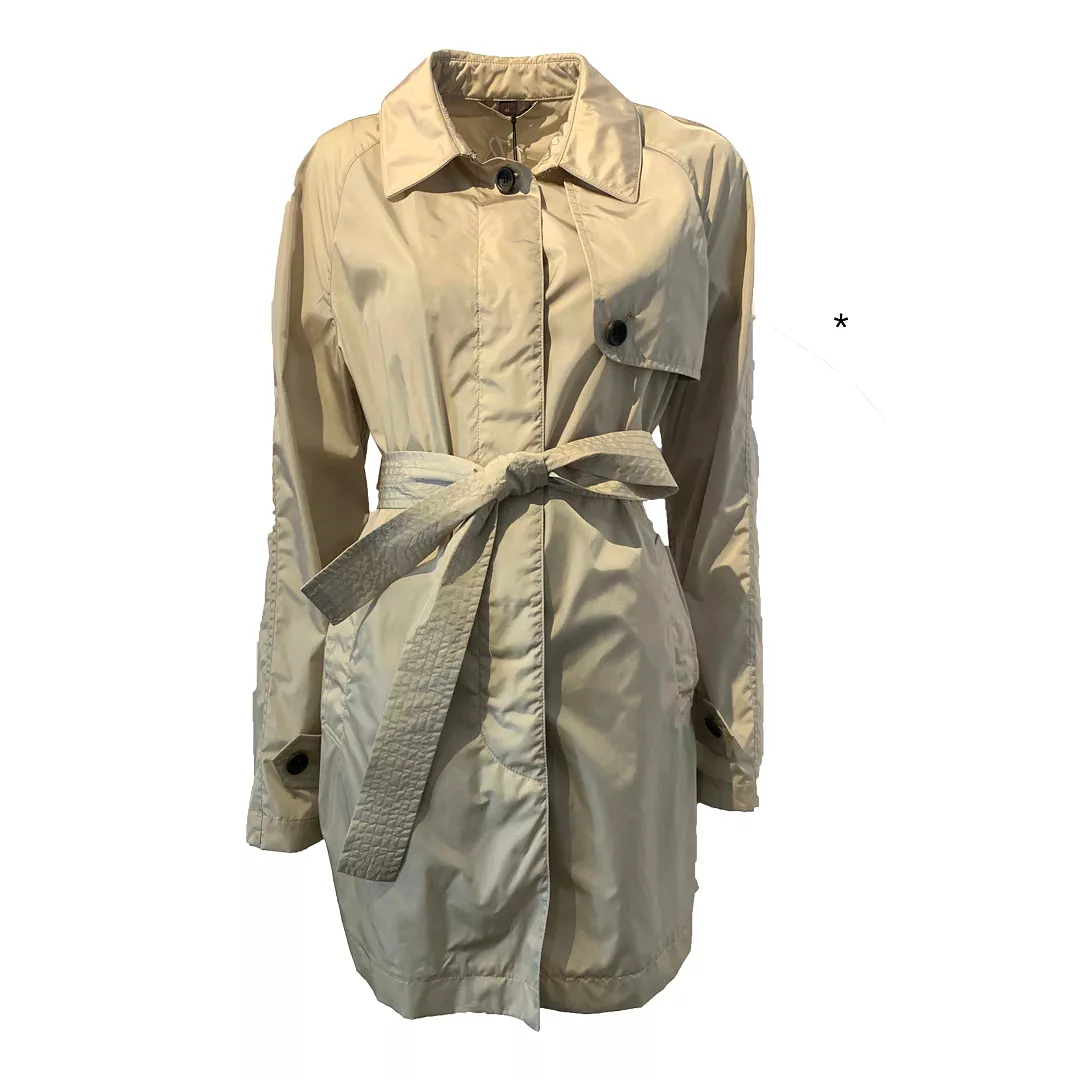 SHORT TRENCH COAT BEIGE