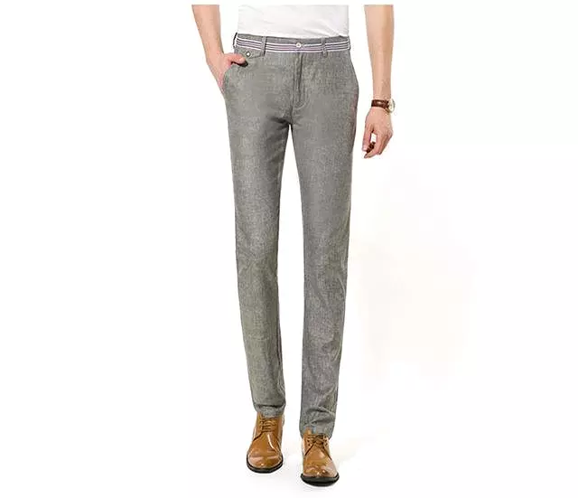 Slim Fit Casual Linen Pants For Men