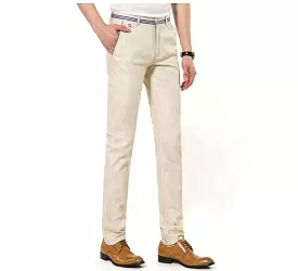 Slim Fit Casual Linen Pants For Men