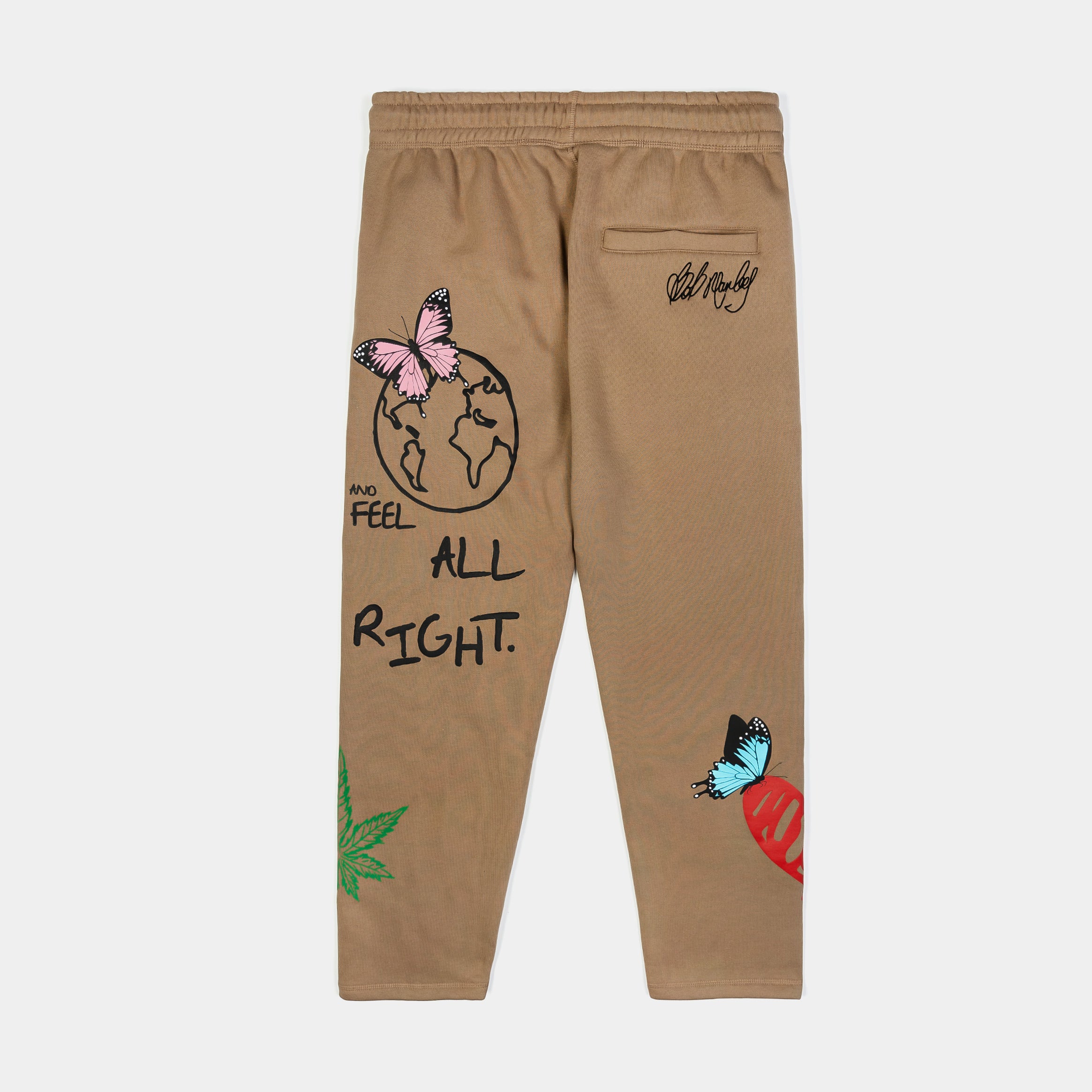 SP x Bob Marley Montage Joggers Mens Pants (Taupe/Green)