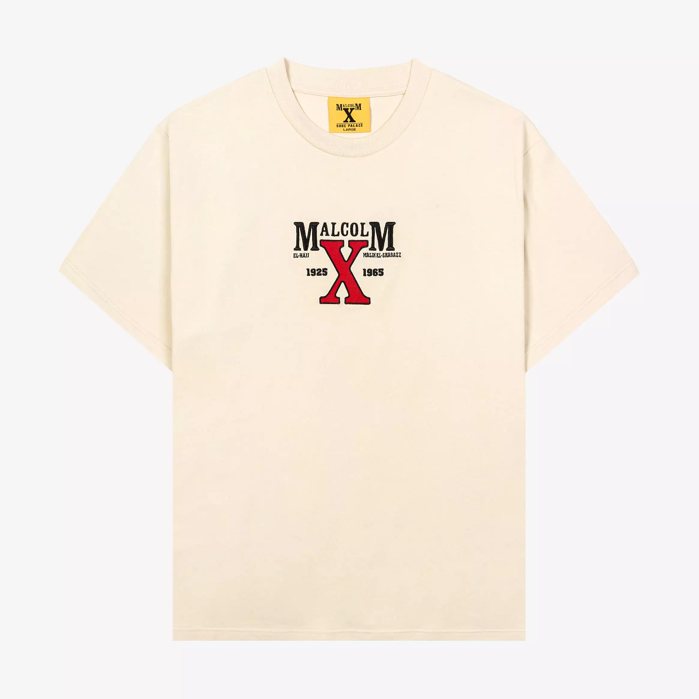 SP x Malcom X Any Means Mens Short Sleeve Shirt (Beige/Red)