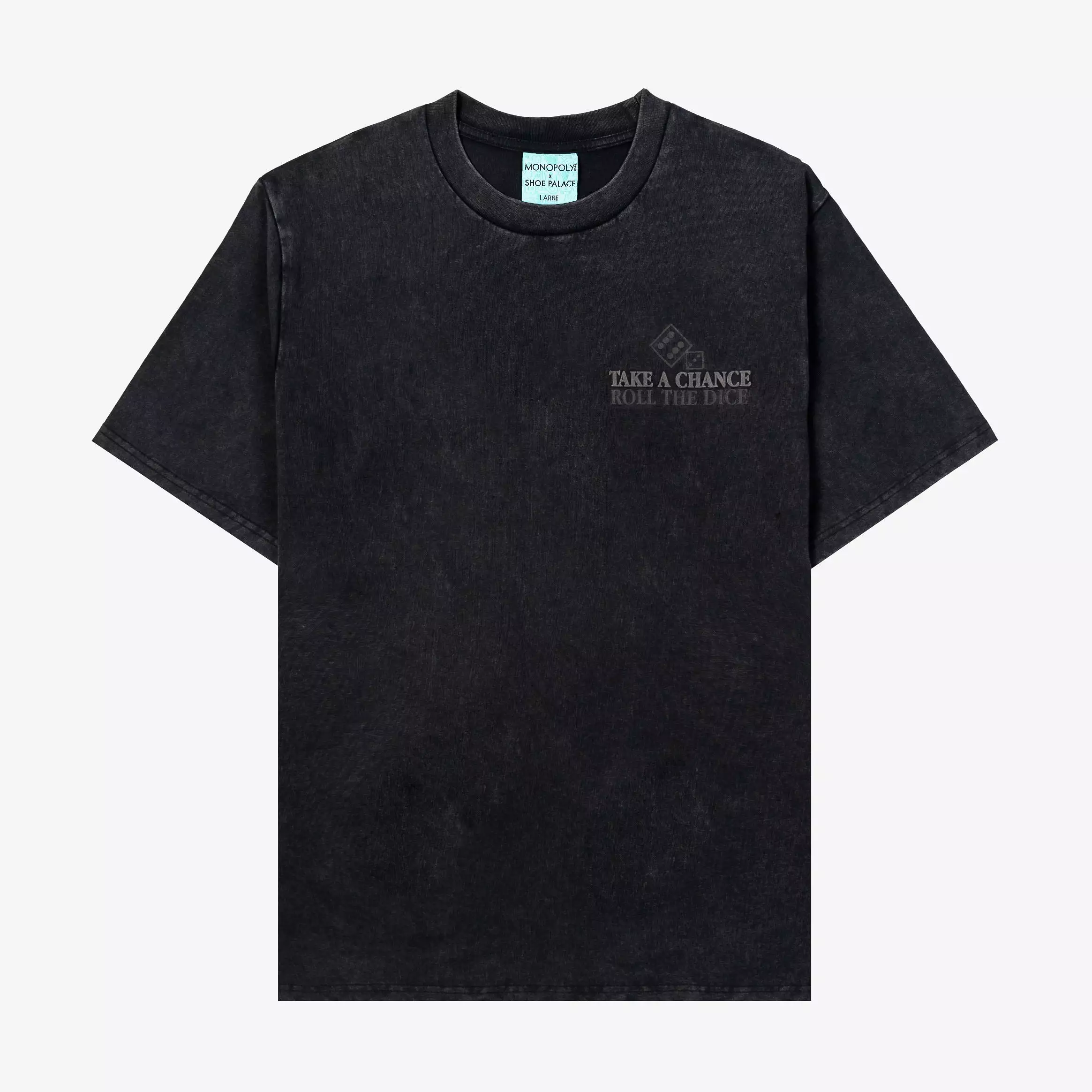 SP x Monopoly Dice Washed Mens Short Sleeve Shirt (Black)