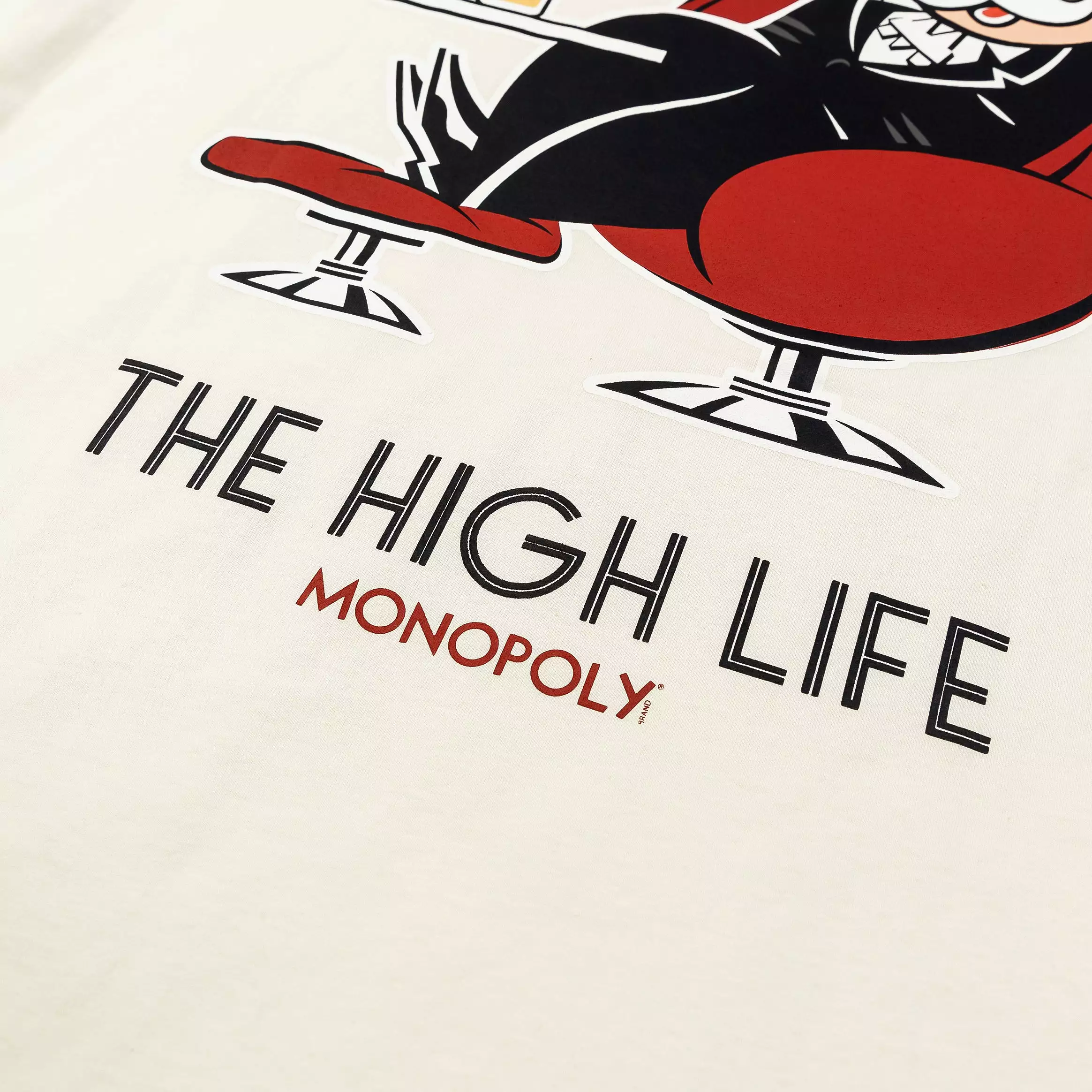 SP x Monopoly High Life Mens Short Sleeve Shirt (Beige/Red)