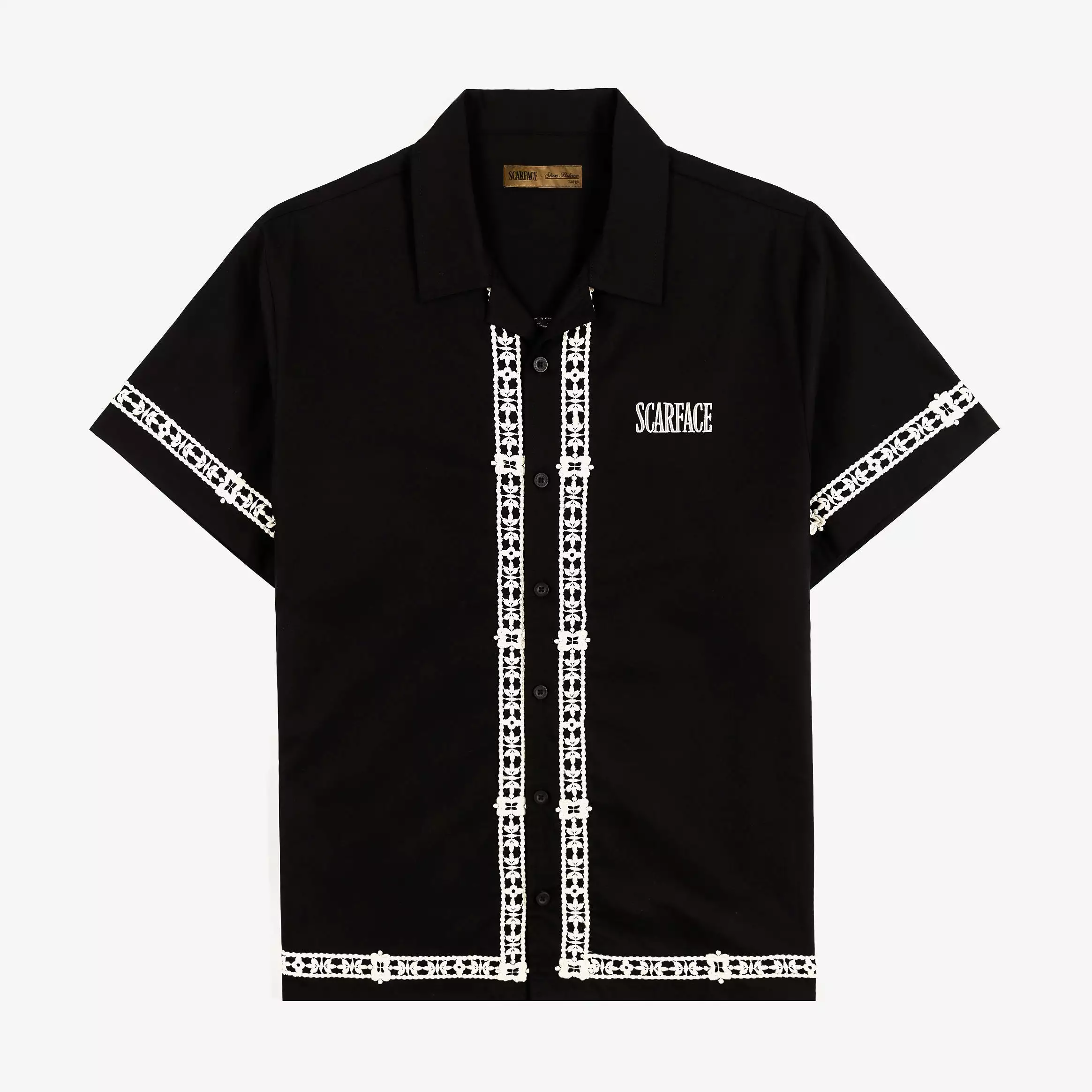 SP x Scarface The Tiger Mens Short Sleeve Shirt (Black/White)