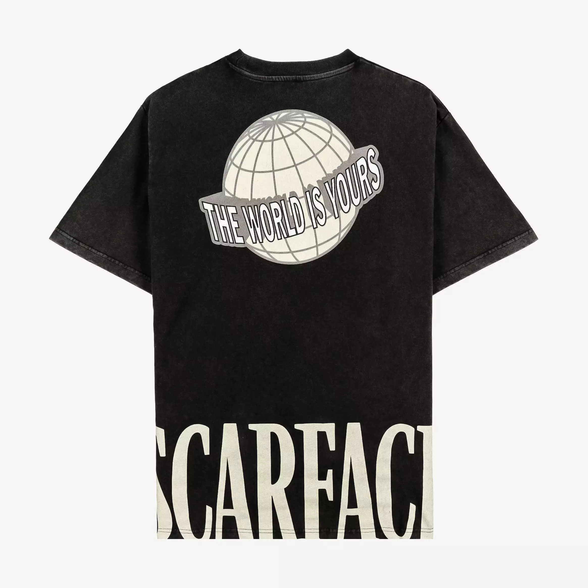 SP x Scarface The World Is Yours Washed Mens Short Sleeve Shirt (Black)