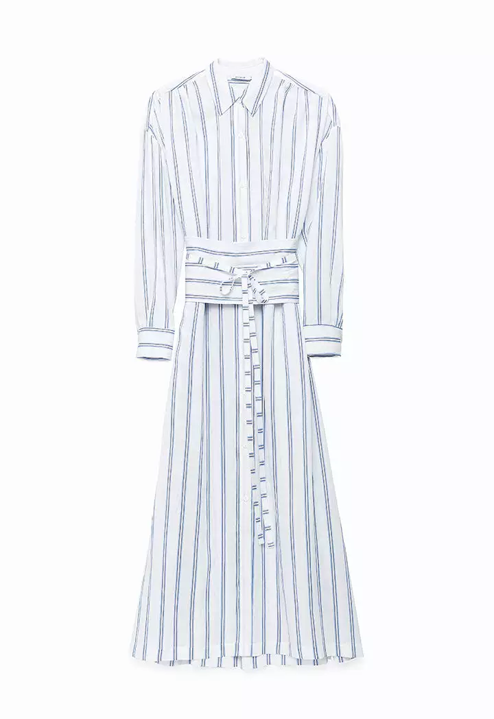 Striped Maxi Shirt Dress